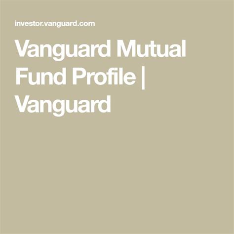 tlvcx|Vanguard Mutual Fund Profile .